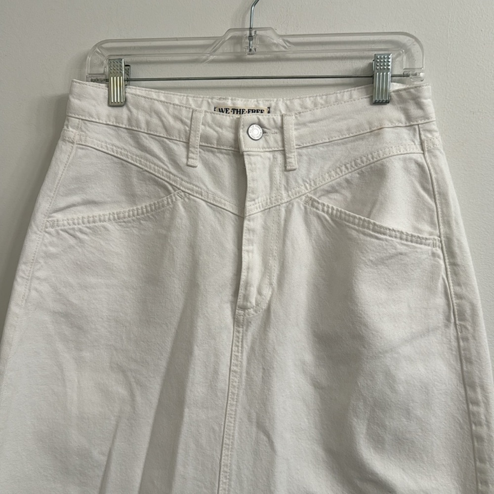 Free people We The Free Come As You Are Denim Maxi Skirt Sz 6 - Picture 5 of 8